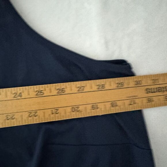 Maggie Barnes for Catherines Womens Tank Top Blouse Size 5X Navy Blue Sleeveless - Picture 3 of 4